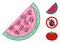 Watermelon Piece Polygonal Web Vector Mesh Illustration