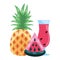 watermelon pineapple juice tropical fruit