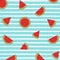 Watermelon Poster With Paint Background