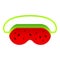 Watermelon print sleeping mask icon, cartoon style