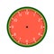 Watermelon printable clock face template