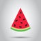 Watermelon sign vector icon. Ripe fruit illustration. Business c