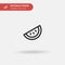 Watermelon Simple vector icon. Illustration symbol design template for web mobile UI element. Perfect color modern pictogram on