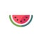 Watermelon slice flat icon. Slot machine symbol