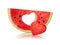 Watermelon Slice with heart hole shaped