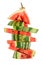 Watermelon slices stacked pyramid