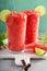 Watermelon slushie with lime