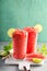 Watermelon slushie with lime