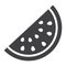 Watermelon solid icon, fruit and diet