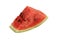 Watermelon, a staple food and natural fruit, is shown on a white background