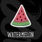 Watermelon Style Vector Illustration food fruit sweet Chalkboard