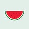 Watermelon Symbol with Red Black White Green Colors