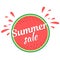 Watermelon themed summer sale banner