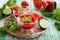 Watermelon Tomato Gazpacho