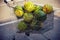 watermelons in the basket from the supermarket.