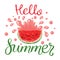 Watermelons and lettering hello summer