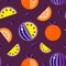 Watermelons Violet yellow Orange red background. Seamless pattern melon set wallpaper Vector. Good for t shirt print. Hand drawn