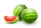 Watermelons. Whole fresh ripe sweet fruits