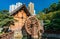 Watermill in Nan Lian Garden, a Chinese Classical Garden in Hong Kong