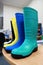 Waterproof boots for workers made of rubber. Usually used by workers who work in wet places