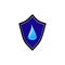 Waterproof icon illustration, water resistance icon