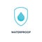 waterproof icon. waterproof concept symbol design, vector illust