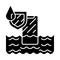 Waterproof phone glyph icon