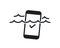 Waterproof phone symbol. Illustration vector