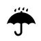 waterproof symbol. weather protection sign. umbrella shape silhouette vector icon.