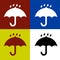 waterproof symbol. weather protection sign. umbrella shape silhouette vector icon.