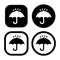 waterproof symbol. weather protection sign. umbrella shape silhouette vector icon.