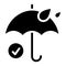 Waterproof Umbrella icon. Drop resistant. Liquid resistant. Rain protection. Pollution protection