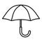 Waterproof umbrella icon, outline style