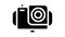 waterproof video camera glyph icon animation