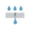 Waterproof water leak icon