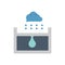 Waterproof water leak icon