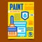 Waterproofing Paint Advertising Poster Vector