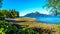 The waters of Howe Sound and surrounding mountains along Highway 99 between Vancouver and Squamish, British Columbia