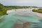 Waters of Tagliamento river in Italy