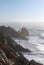 The waterscape with ocean and the rocks