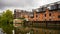 Waterside flats and apartments along the River Wensum in the city of Norwich Norfolk