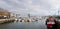 Waterside view of the Sutton Harbour, Plymouth, UK