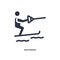 waterski icon on white background. Simple element illustration from summer concept