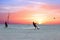 Watersport on theCaribbean Sea at Aruba island