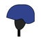 Watersports helmet pictogram vector illustration