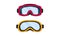 Watertight Diving Goggles for Swimming Underwater Vector Set