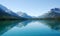 Waterton lake and mountain view