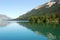 Waterton lake and mountain view