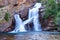 Waterton Lakes National Park, Cameron Falls in Evening Light, Canadian Rocky Mountains, Alberta, Canada