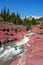 Waterton Lakes National Park, Canadian Rocky Mountains, Creek running through Red Rock Canyon, Alberta, Canada